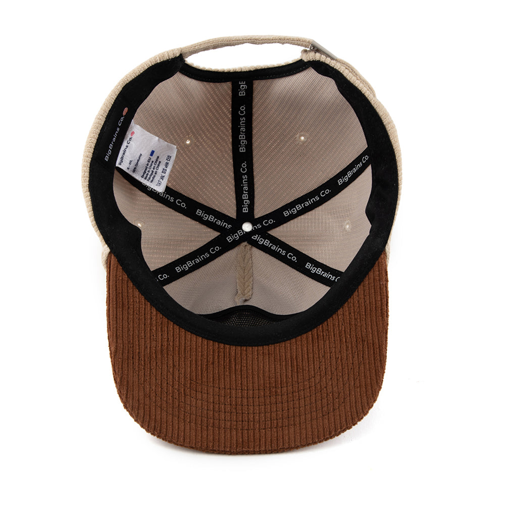 BigBrains Co. Beige Corduroy XL Fivepanel Cap