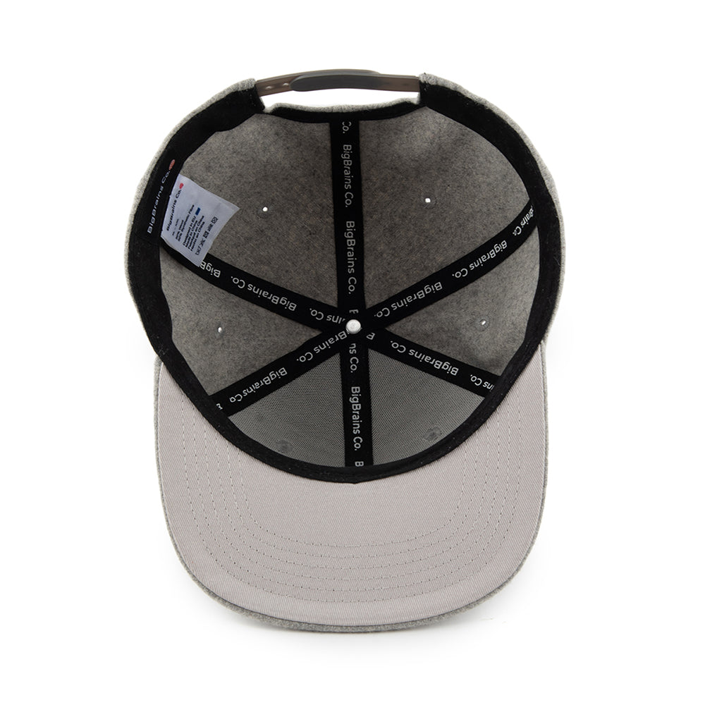 BigBrains Co. Grey Felt Snapback Cap