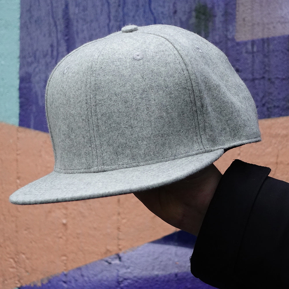 BigBrains Co. Grey Felt Snapback Cap